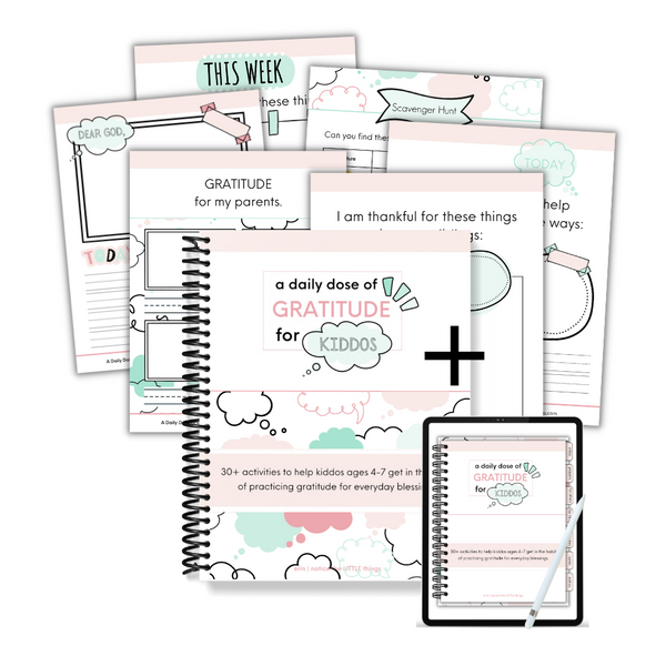 LITTLE SHOP | A Daily Dose of Gratitude for Kiddos | Ages 4-7 Pink Comic | Printable + Digital | Price $27