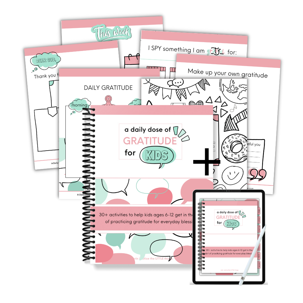 LITTLE SHOP | A Daily Dose of Gratitude for Kids | Ages 6-12 Pink Comic | Printable + Digital | Price $27