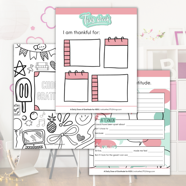 LITTLE SHOP | A Daily Dose of Gratitude for Kids | Ages 6-12 Pink Comic | Printable + Digital | Price $27