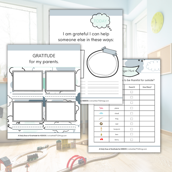 LITTLE SHOP | A Daily Dose of Gratitude for Kiddos | Ages 4-7 Blue Comic | Printable + Digital | Price $27