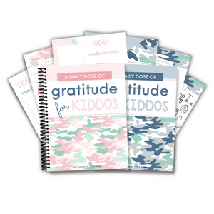 LITTLE Shop | A Daily Dose of Gratitude for Kiddos | Ages 4-7 Camo Set | Price $54