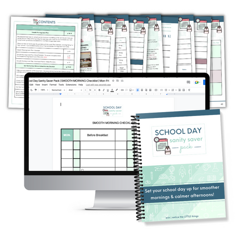 LITTLE SHOP | School Day Sanity Saver Pack | Price $37